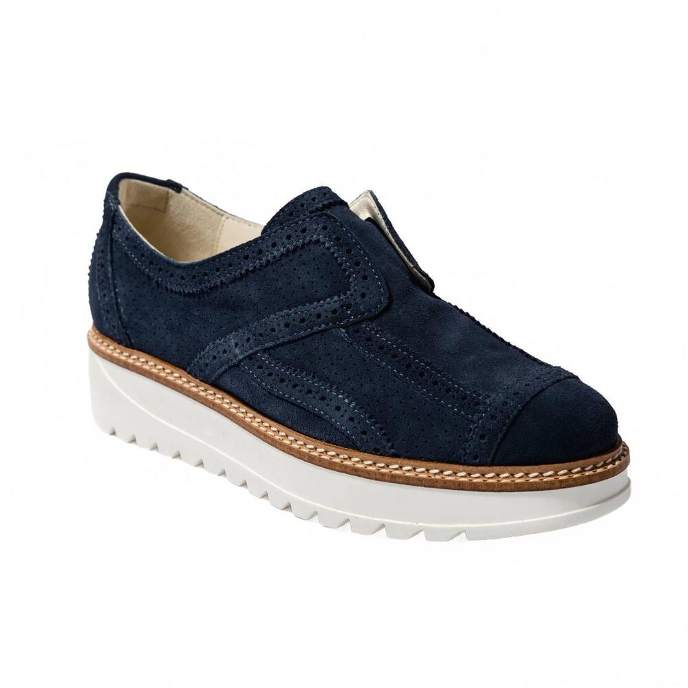NEW REX SHOES women's kiel oxford shoe in blue